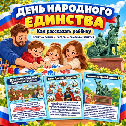 ПАПКА-ПЕРЕДВИЖКА ДЕНЬ НАРОДНОГО ЕДИНСТВА — КАК РАССКАЗАТЬ РЕБЁНКУ