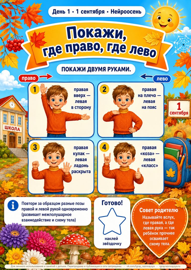 День 1 — Покажи, где право, где лево