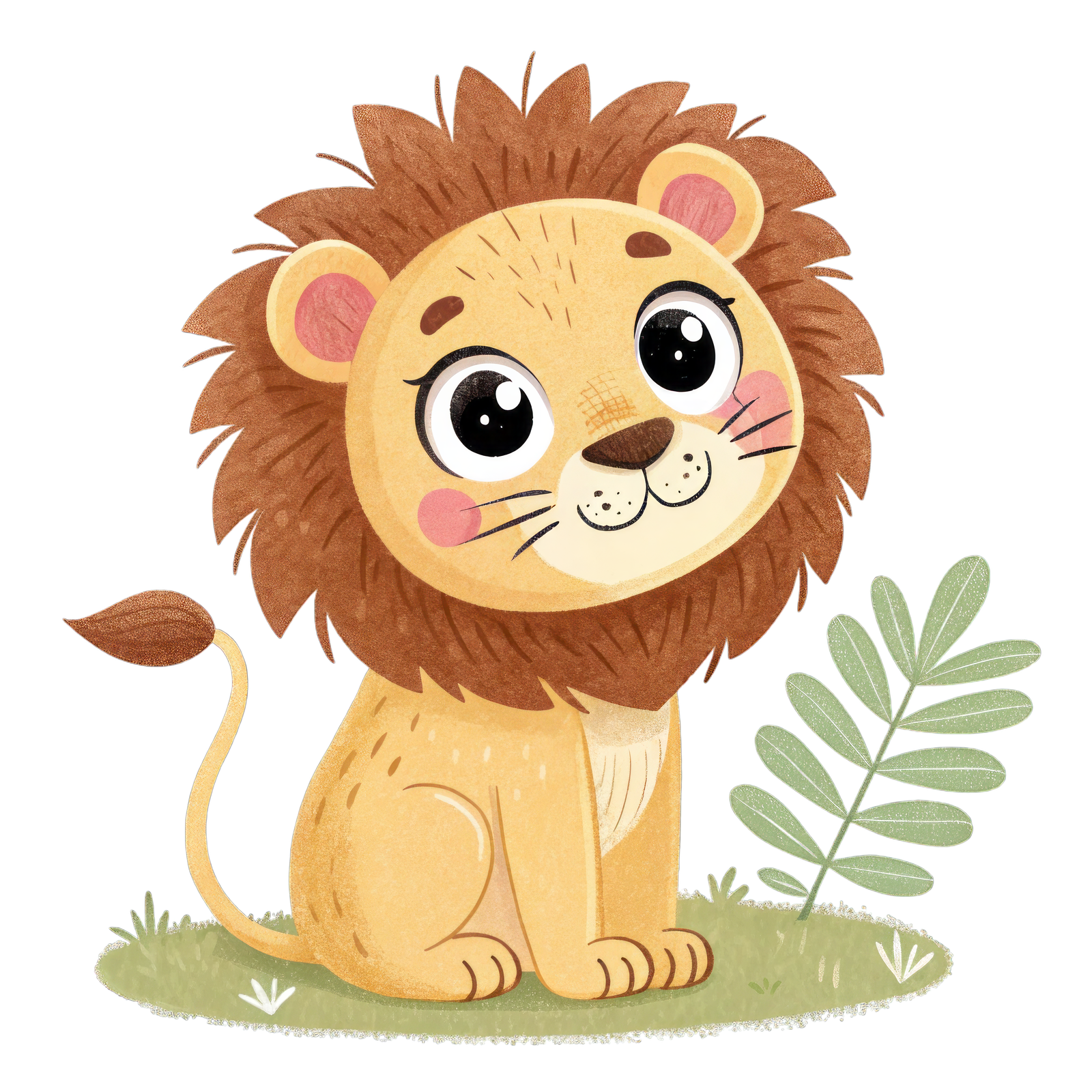 Лев с пышной гривой