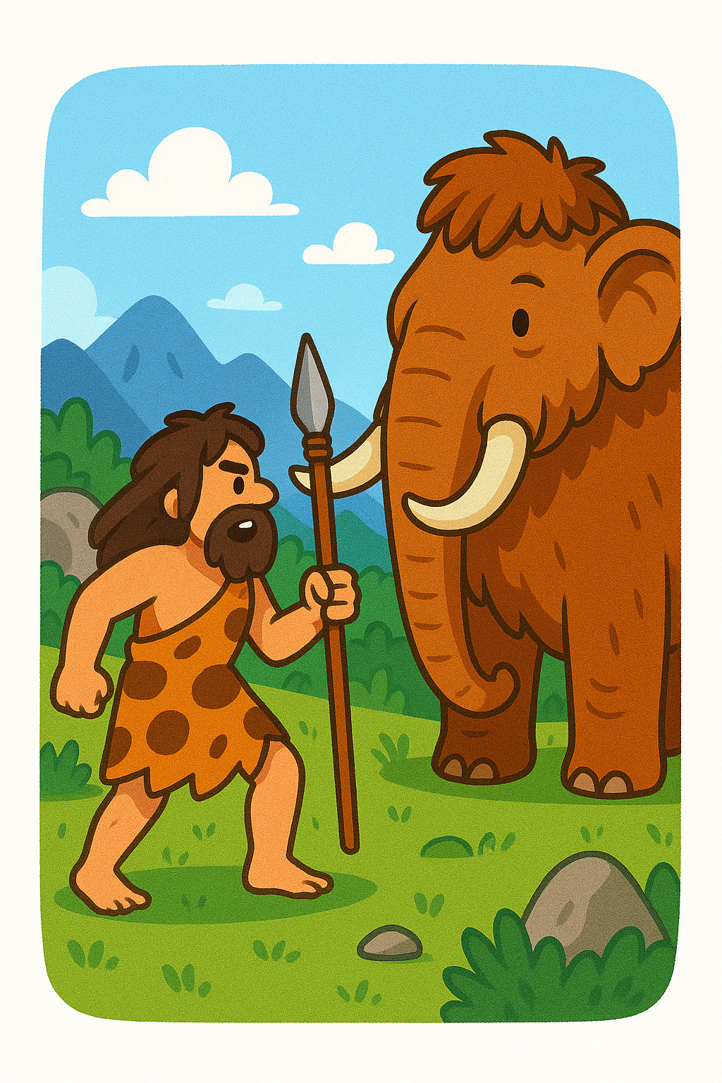 Охота первобытных людей на мамонта