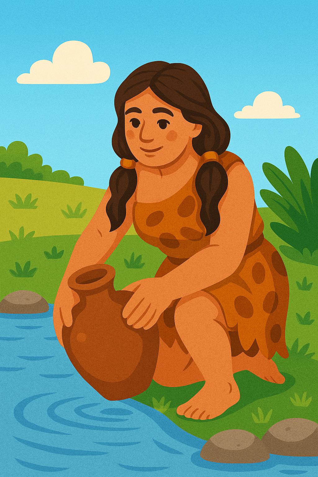 Добыча воды в реке