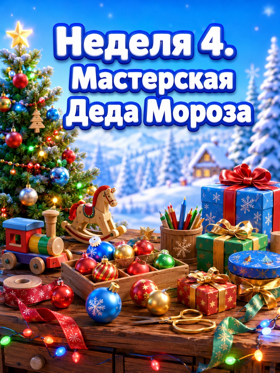 Неделя 4. Мастерская Деда Мороза: ёлка, игрушки, подарки